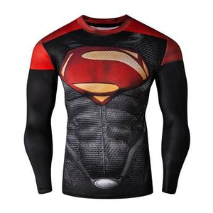 Compression Shirt Workout Training Fitness Men Cosplay Rashgard Plus Size Bodybuilding T shirt 3D Printed Superman Tops For Male